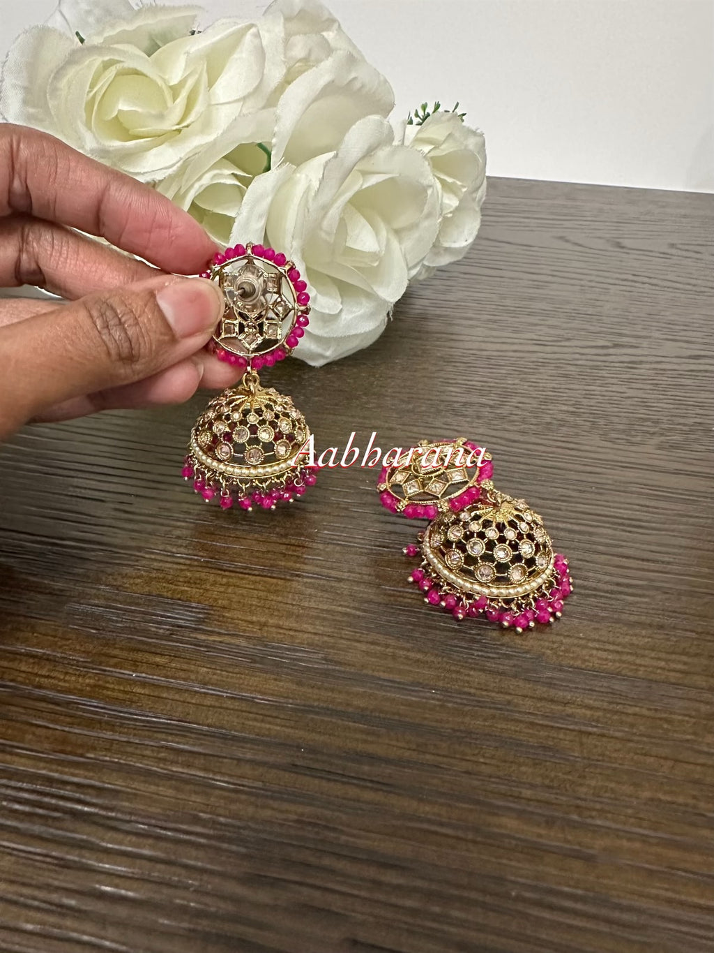 Polki jumka earrings