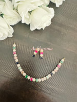 Imitation CZ multicolor stone necklace set