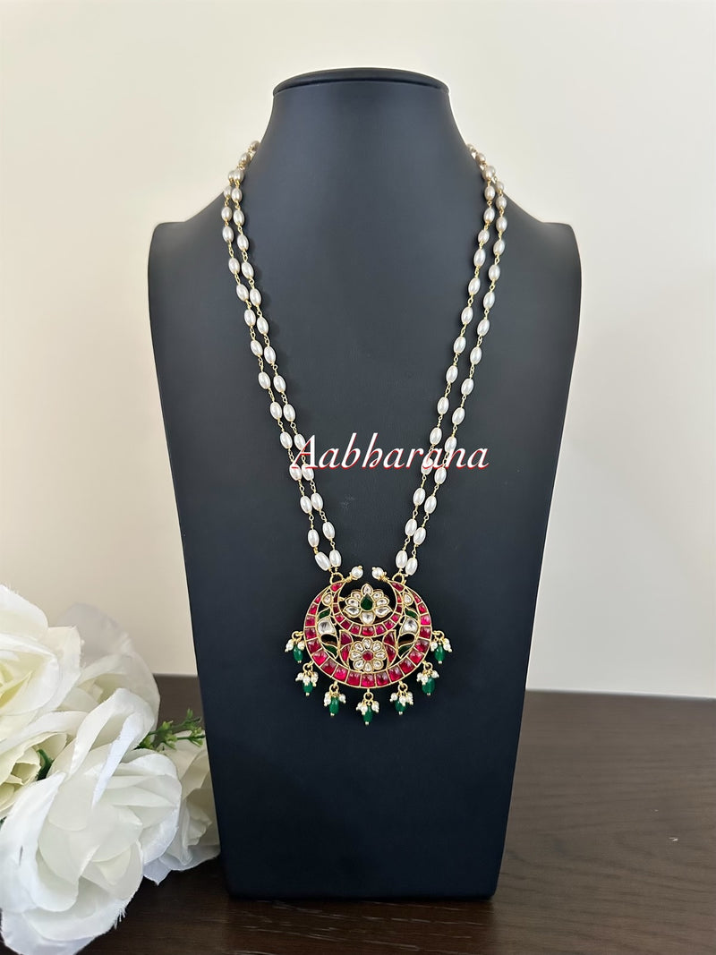 Kundan jadau pearl chain