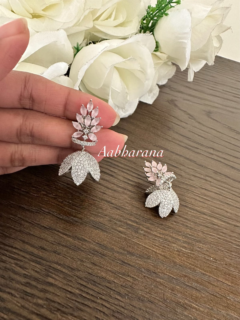 CZ jumka earrings