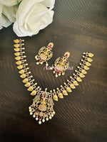 Imitation CZ and AD goddess mango necklace set