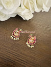 Imitation kemp peacock stud earrings