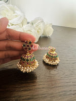 Imitation kemp jumka earrings