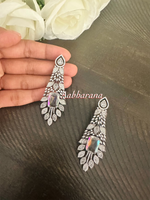 CZ peacock earrings