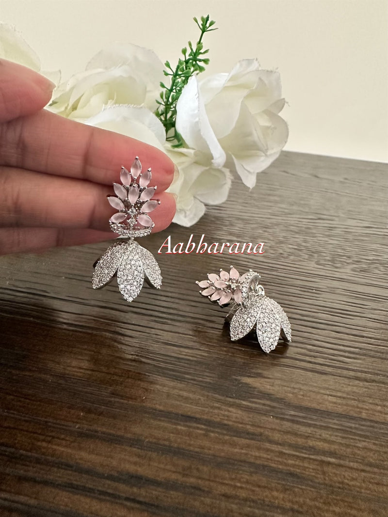 CZ jumka earrings