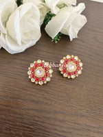 Kundan big stud earrings