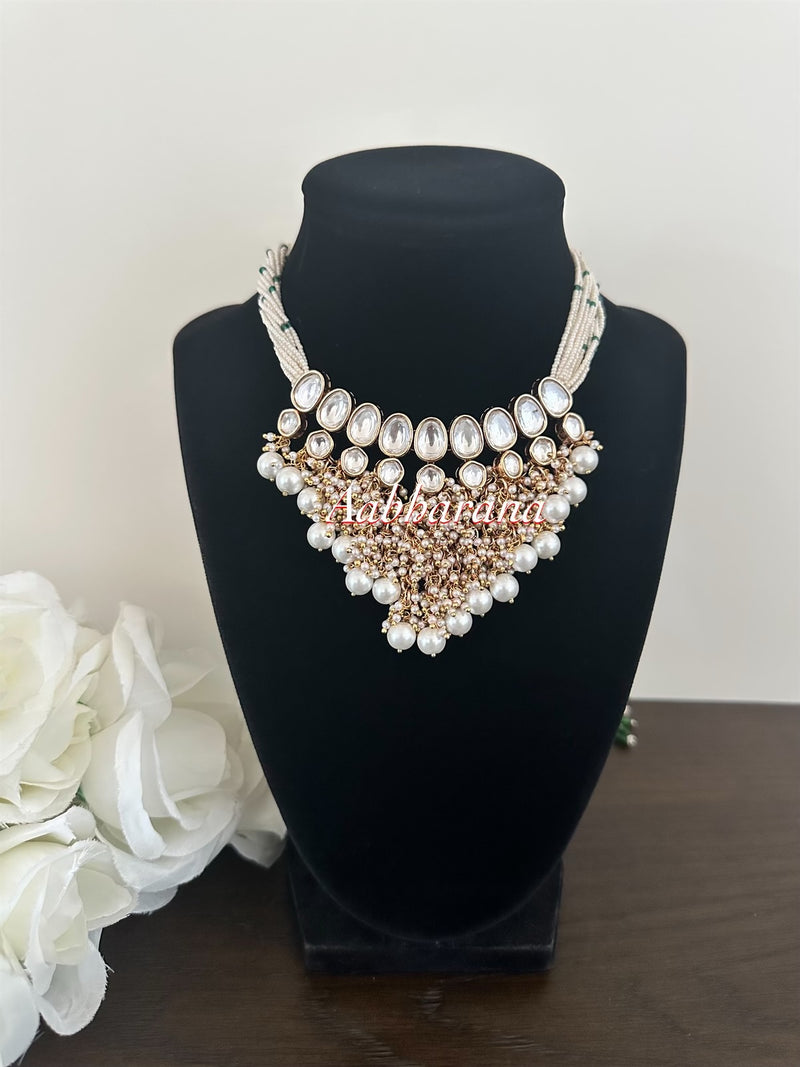 Kundan pearl choker set