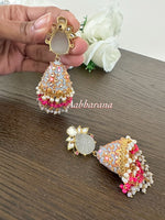 Meenakari fusion jumka earrrings