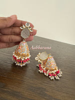 Meenakari fusion jumka earrrings