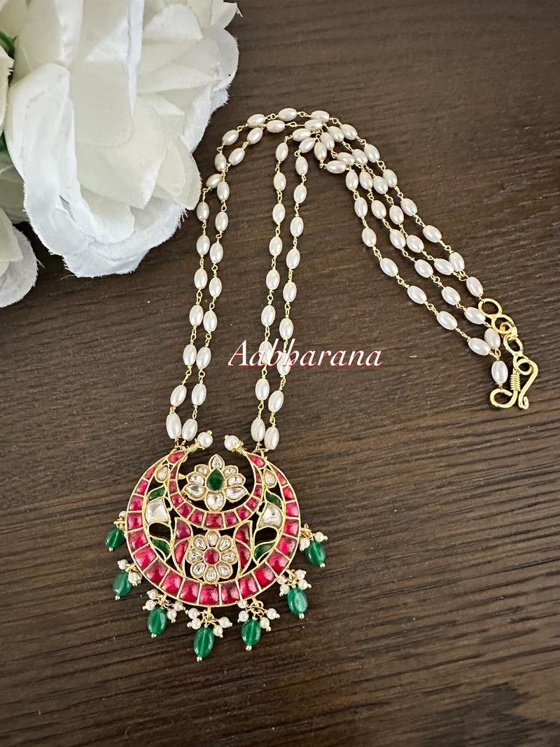 Kundan jadau pearl chain