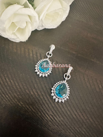 CZ tear drop earrings