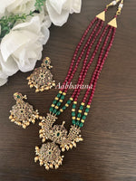 Imitation kemp peacock bead mala