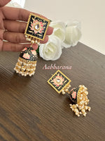 Meenakari jumka earrings