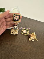 Meenakari jumka earrings