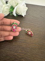 Kundan jadau mango stud earrings