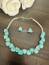 Crystal stone necklace set