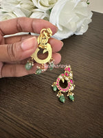 Kundan jadau peacock earrings