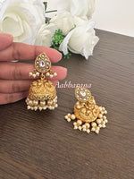 Kundan jadau mango jumka earrings