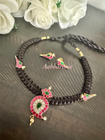 Kundan jadau thread necklace set