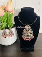 Kundan thread necklace set