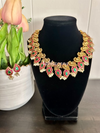 Kundan jadau peacock mango necklace set