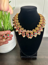 Kundan jadau peacock mango necklace set