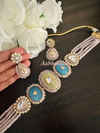 Fusion kundan bead choker set