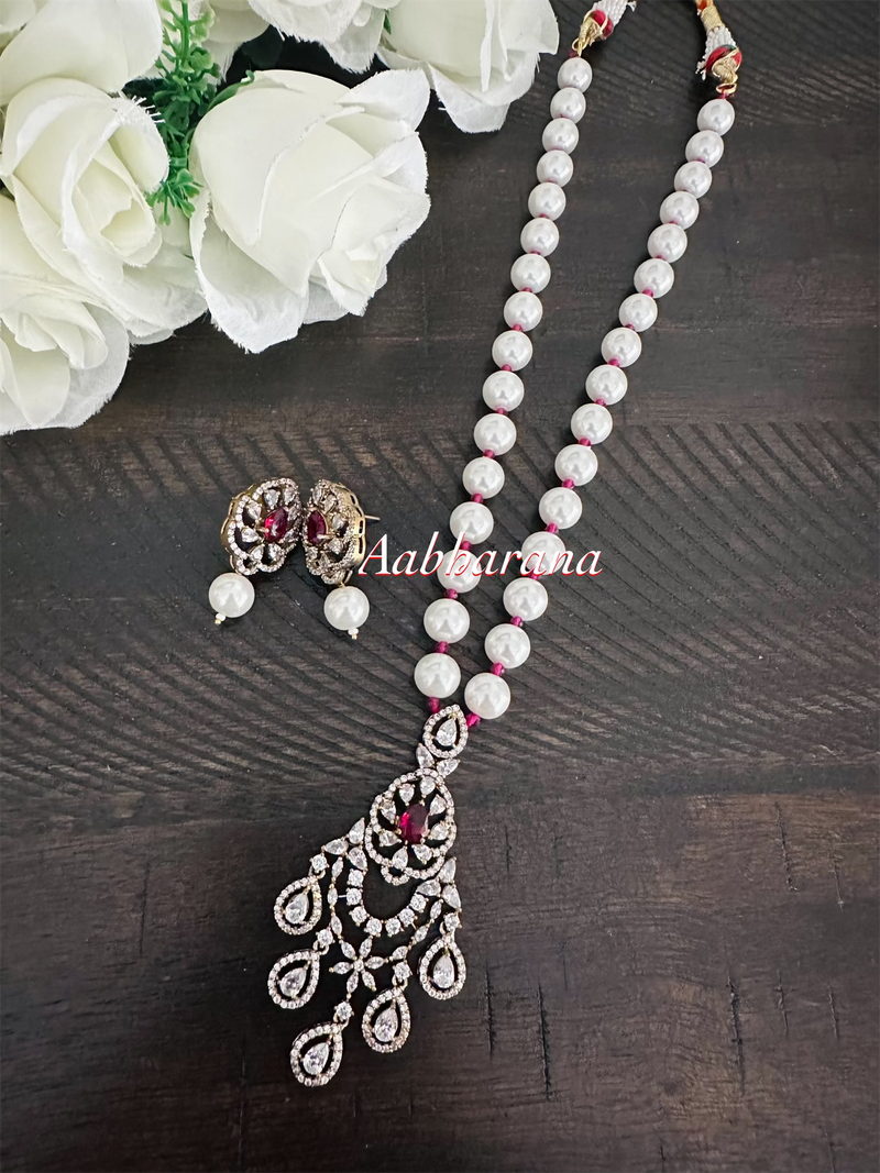 CZ pearl mala