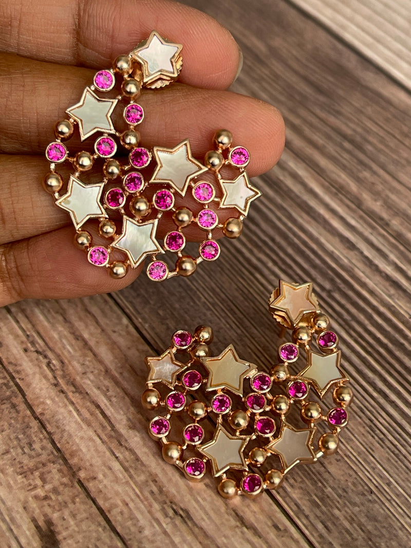 MOP star earrings