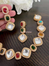 Kundan stone necklace set
