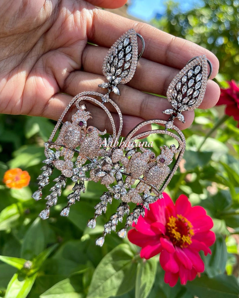AD love bird earrings