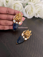 Kundan ganesha fusion earrings