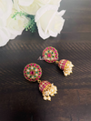 Kundan jadau jumka earrings