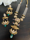 Polki kundan mid-length necklace set