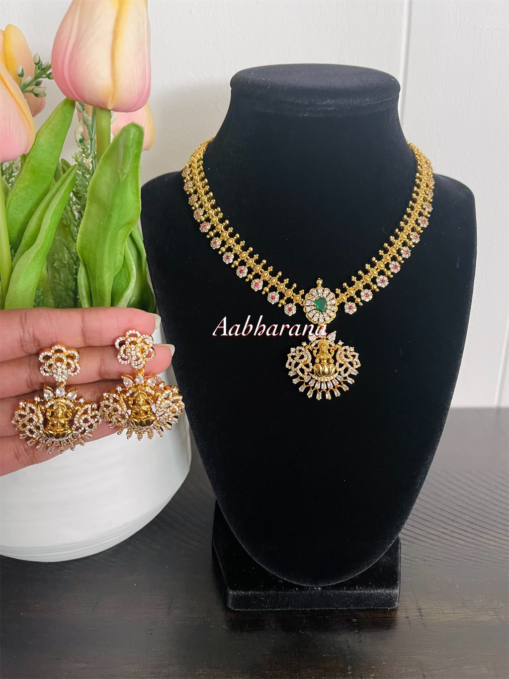 Imitation AD goddess necklace set