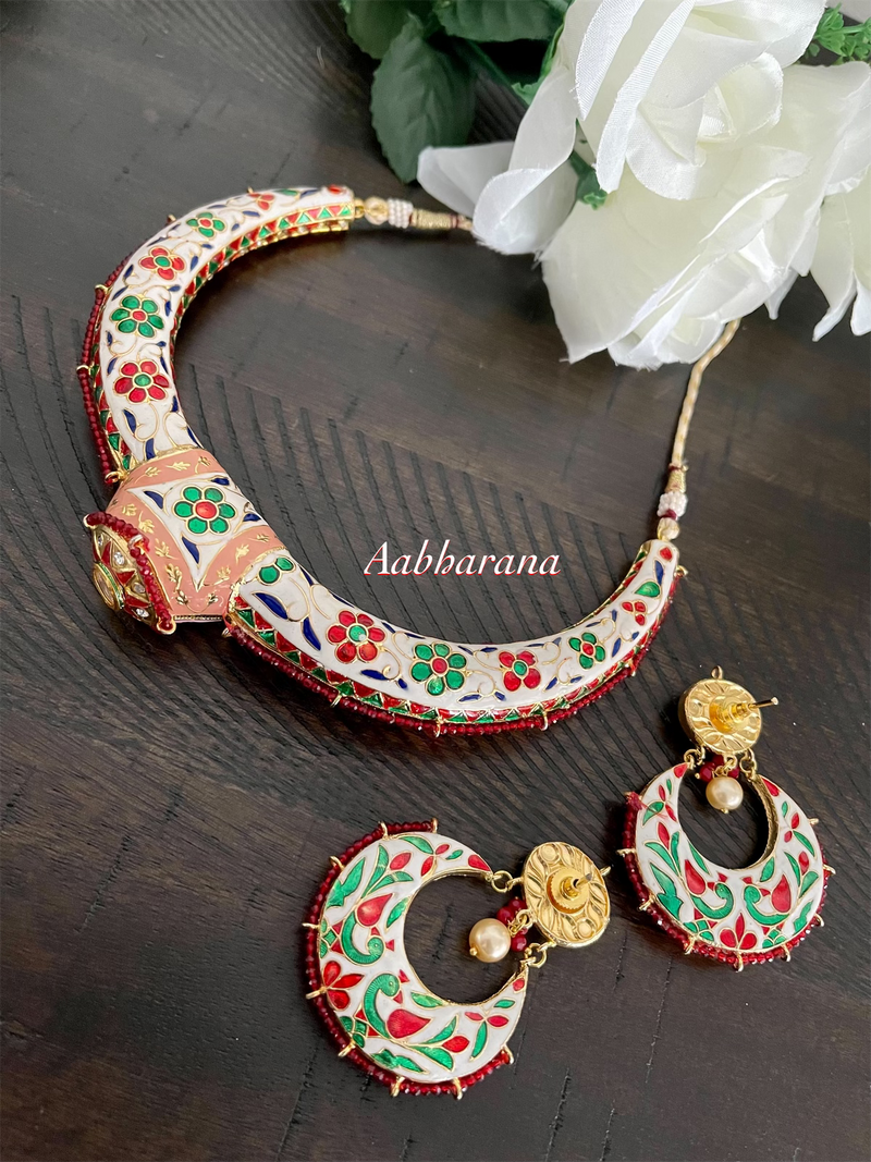 Rajwadi hasli necklace set