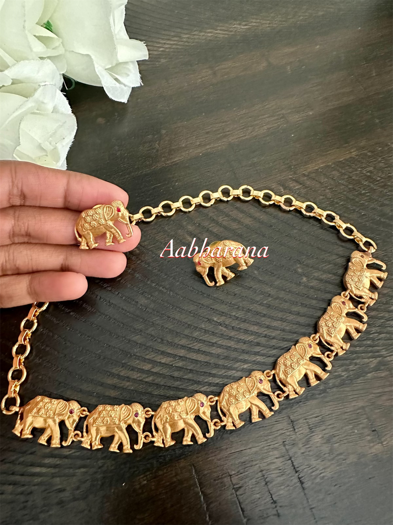 Elephant necklace set