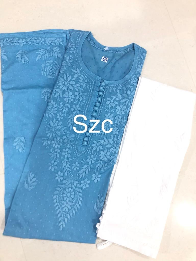 Cotton kurti combo set in blue