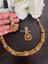 Antique finish floral necklace set