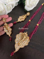 Ganesha kundan mid-length chain