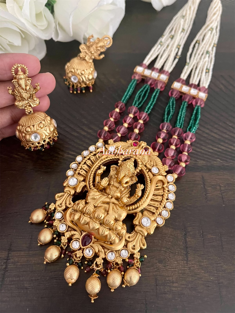 Ganesha pendant bead mala