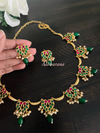 Kundan jadau peacock necklace set