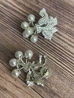 CZ pearl earrings