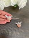 CZ butterfly earrings