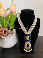 Polki kundan pearl chain set