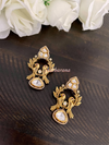 Polki kundan bird earrings