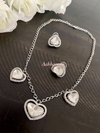 Kundan heart chain set