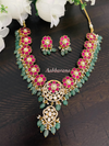 Kundan jadau moissanite necklace set