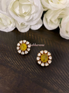 Moissanite polki stud earrings