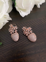 CZ strawberry earrings